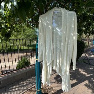 BRYN WALKER 100% LINEN WISPY SWEATER JACKET SIZE L